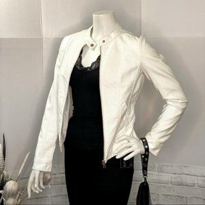 NWT Le Chateau Ivory Faux Leather Jacket 🌟HOST PICK